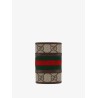 Gg supreme fabric and leather key ring