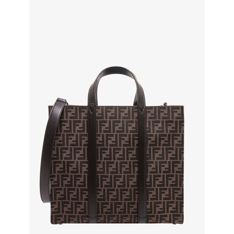 Handbag with ff recycled jacquard fabric