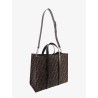 Handbag with ff recycled jacquard fabric