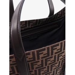 Handbag with ff recycled jacquard fabric
