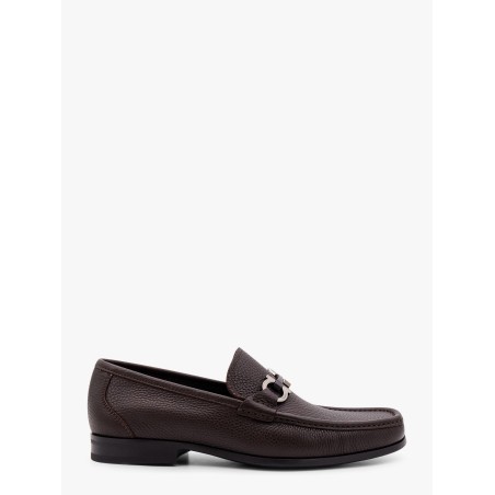 Grandioso leather loafer with gancini detail