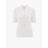 Ribbed cotton and cachemire polo shirt