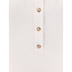 Ribbed cotton and cachemire polo shirt