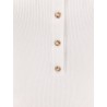 Ribbed cotton and cachemire polo shirt