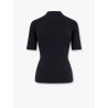 Ribbed cotton and cachemire polo shirt