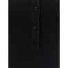 Ribbed cotton and cachemire polo shirt