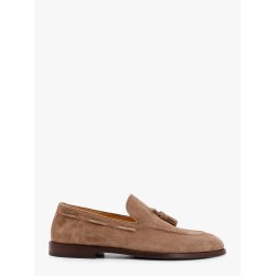 Suede loafer with tassels