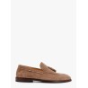 Suede loafer with tassels