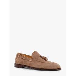 Suede loafer with tassels