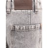 Curved grey denim jeans