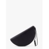 Leather pochette with iconic four stitched detail
