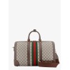 Gg supreme fabric and leather duffle bag