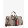 Gg supreme fabric and leather duffle bag