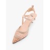Colibrì leather and mesh slingback with FF motif