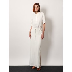 Viscose and linen long dress long dress