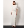 Viscose and linen long dress long dress