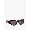 Acetate sunglasses with lateral logo
