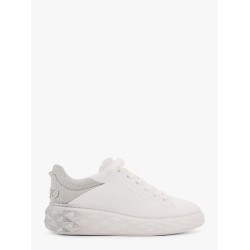 Diamon maxi leather sneakers with glitter detail