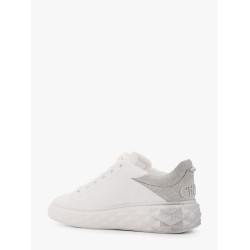 Diamon maxi leather sneakers with glitter detail