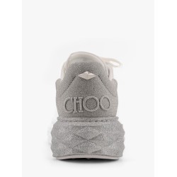 Diamon maxi leather sneakers with glitter detail