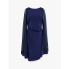 Joju illusion stretch jersey dress with voile sleeves
