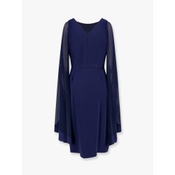 Joju illusion stretch jersey dress with voile sleeves