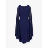 Joju illusion stretch jersey dress with voile sleeves