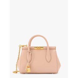 Marlene leather handbag with logo print