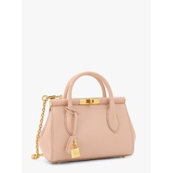 Marlene leather handbag with logo print