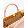 Marlene leather handbag with logo print