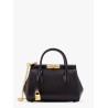 Marlene leather handbag with logo print