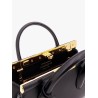 Marlene leather handbag with logo print