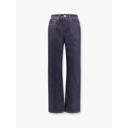 Cotton jeans with back logo patch