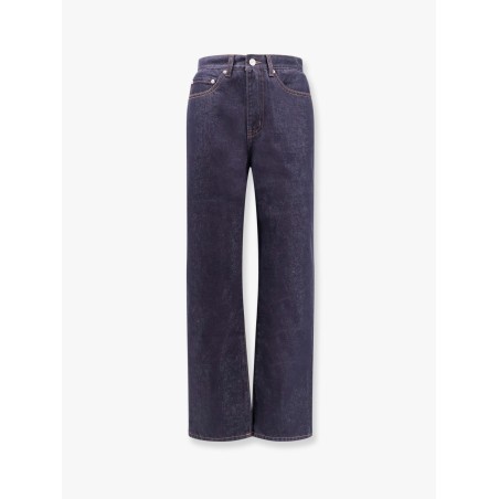 Cotton jeans with back logo patch