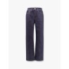 Cotton jeans with back logo patch
