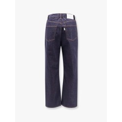Cotton jeans with back logo patch