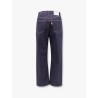 Cotton jeans with back logo patch