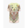 Viscose and silk top with multicolor print