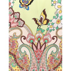 Viscose and silk top with multicolor print