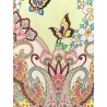 Viscose and silk top with multicolor print
