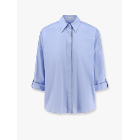 Cotton blend shirt with monili profile
