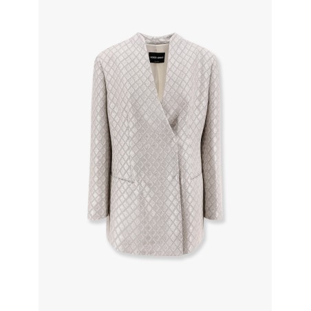 Jersey blazer with all-over sequins