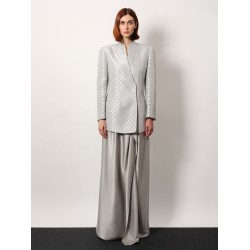 Jersey blazer with all-over sequins
