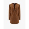 Suede short dress with all-over GG logo