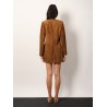 Suede short dress with all-over GG logo