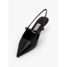 Patent leather slingback with back monogram