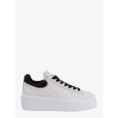 H-stripes leather sneakers with contrasting detail