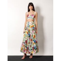 Cotton top with floral print