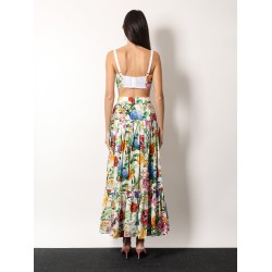 Cotton top with floral print