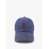 Linen hat with frontal logo